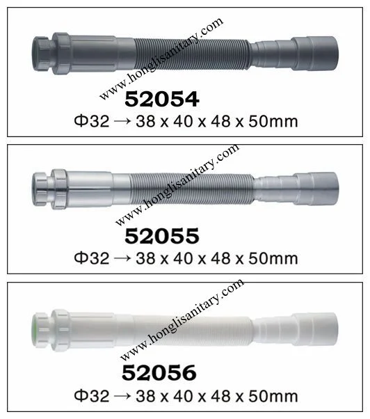 Flexible Hoses for Basin Waste and Sink Waste, Extenible PP Hose