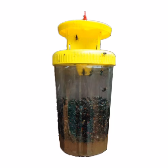 Trampa plástica para botellas de atrapamoscas de jardín al aire libre con cebo atrayente